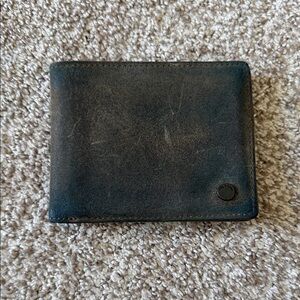 rag & bone Black Leather Bi-Fold Card Holder Wallet